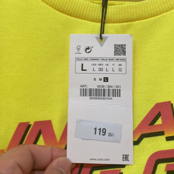 BNWT Zara  Yellow crop top sweater - Picture 4 of 5